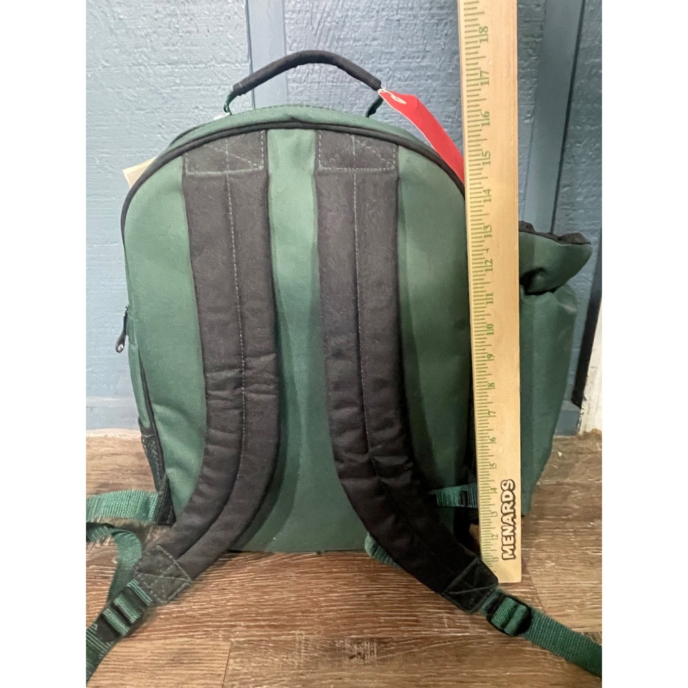 Picnic Time Green Backpack Picnic Set Service For 4 Cutting Board Wine Opener - Picture 10 of 11